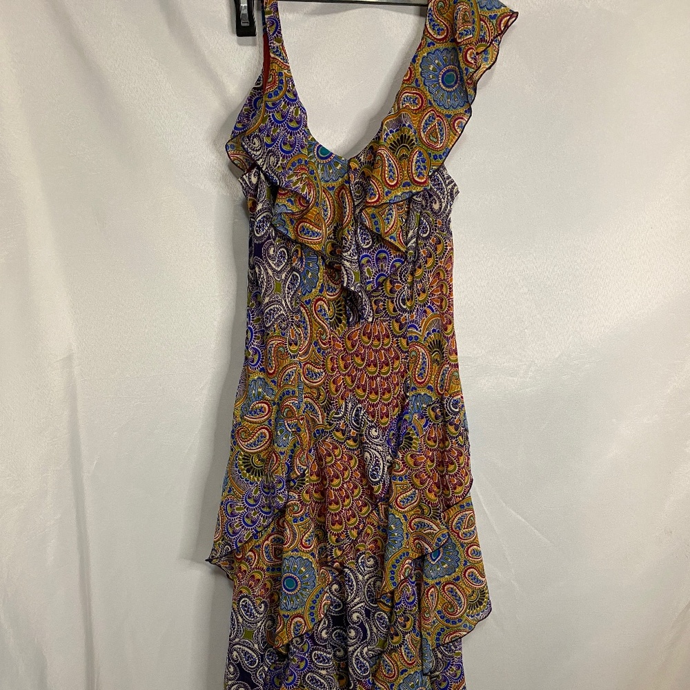 Robbie Bee, Signature Sleeveless Ruffled Lined Dress Boho Size 12P